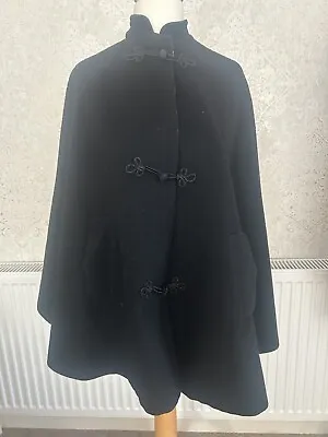 Buy Ladies Tyrol Black Traditional Wool Cape. Made In Austria. UK 10 EU 38. MR19985 • 18£