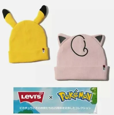 Buy ⚡RARE⚡ LEVI'S X POKEMON Beanie Pikachu & Jigglypuff Beanie Hat  *NEW W/TAGS* • 118.12£