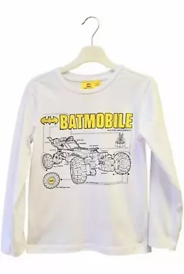 Buy Batmobile Lego Batman Mobile White Boys T-Shirt 100% Cotton Brand New • 6.49£