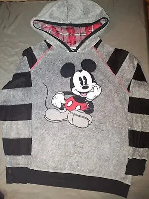 Buy Mickey MOUSE DISNEY Plaid Hoodie Sweater Pullover Sweatshirt  Large Minnie  • 18.81£