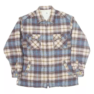 Buy Vintage DADGE Mens Lumberjack Jacket Blue 90s Check L • 19.99£