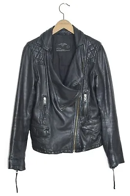 Buy *STUNNING* AllSaints Ladies STANTON Leather Biker Jacket UK8 US4 EU36 Moto • 69.99£