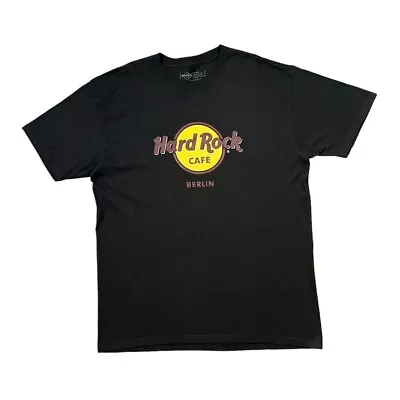Buy HARD ROCK CAFE  Berlin  Souvenir Logo Spellout Graphic T-Shirt XL XXL Black • 12.75£