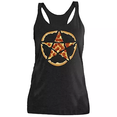 Buy Pizza Pentagram Racerback Tank Top Cute Funny Pagan Witch Clothing Witchcraft • 31.66£