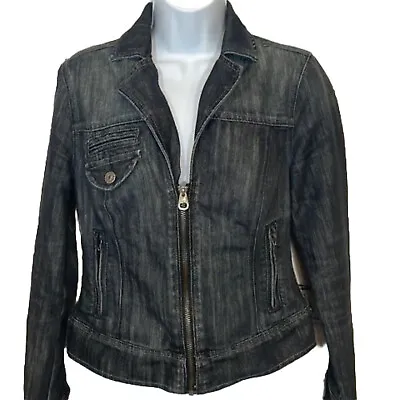 Buy Guess Denim Half Zip Jean Jacket Pockets  Modele Women’s Size Medium • 22.13£