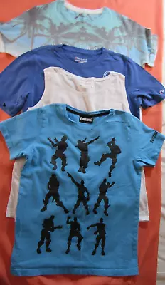 Buy Boys Cotton T'Shirts X 4 - 12-13 Years - Fortnite/Champion/Minoti/Primark • 6.99£