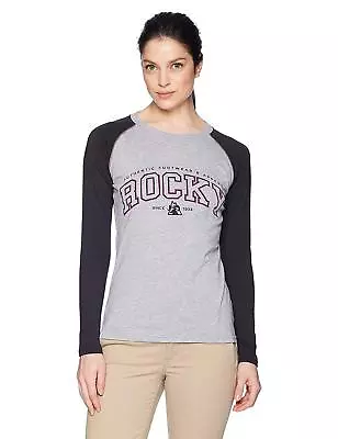 Buy Rocky - Women's Logo Long-Sleeve Raglan T-Shirt - Black/Grey - Size Small • 12.98£