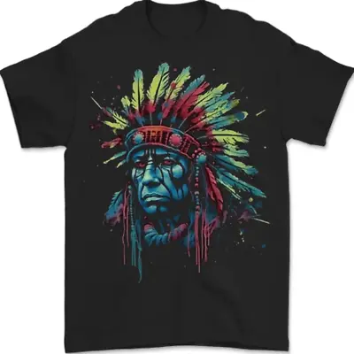 Buy Native American Demon Indian Biker Mens T-Shirt 100% Cotton • 7.99£