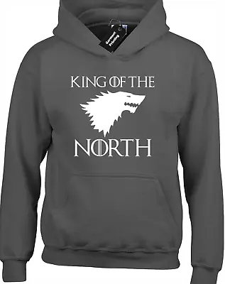 Buy King Of The North Hoody Hoodie Cool Game Of Snow Jon Khaleesi Thrones Direwolf • 16.99£