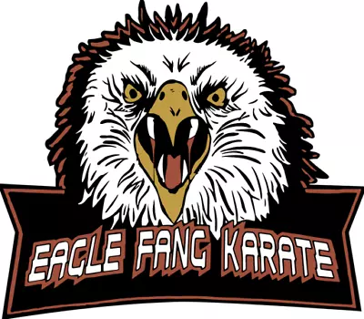 Buy Cobra Kai Eagle Fang Logo Karate Kid 80s Movie Iron On Tee T-shirt Transfer • 2.29£