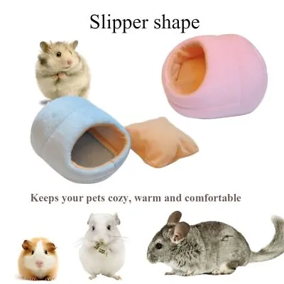 Buy Slipper Shape Hamster Sleeping Bed Small Animal House Guinea Pig Mat Warm Pad • 4.06£