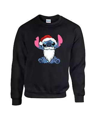 Buy Santa Beard Stitch Disney Christmas Jumper, Ohana Xmas Gift Top, Unisex Jumper • 19.99£