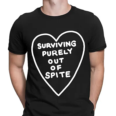 Buy Surviving Purely Out Of Spite Humorous Funny Joke Retro Mens T-Shirts Top #D6 • 9.99£