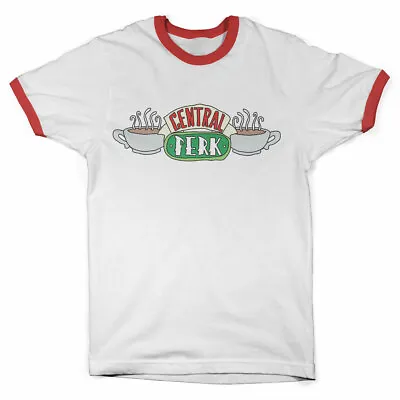 Buy Officially Licensed Friends - Central Perk Ringer T-Shirt S-XXL Sizes • 20.56£