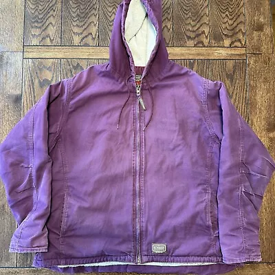 Buy C. E. Schmidt Jacket Womens 3XL Workwear Fit Purple Sherpa Lined Workwear • 28.91£
