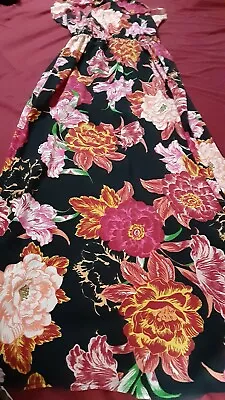 Buy ONE CLOTHING BRAND PULLOVER SLEEVELESS CASUAL LONG Floral DRESS SIZE M • 17.36£