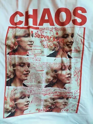 Buy Marilyn Monroe CHAOS T-shirt SALE! Seditionaries Sex Pistols Vivienne Westwood • 16.49£