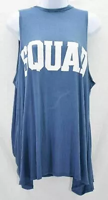 Buy Say Anything Women's Top Sleeveless Blue  Squad  Size 1X • 14.39£