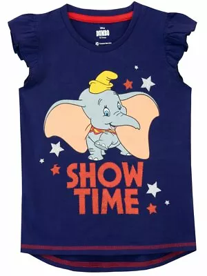 Buy Brand New 100% Official Disney Dumbo T-Shirt Age 6-7 Navy Top With Glitter • 6.99£