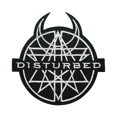 Buy Disturbed Black Embroidered Iron On Sew On Patch Badge For Clothes • 4.80£