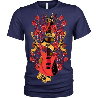 Buy Guns Roses Guitar T-Shirt Unisex Mens • 12.95£