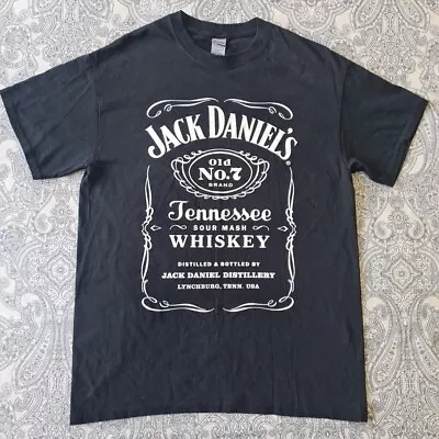 Buy Jack Daniels T-shirt Old No.7 Black Whiskey Gildan Size Medium • 5.95£
