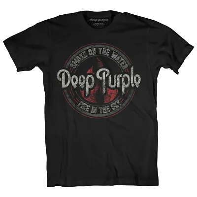 Buy Deep Purple T-Shirt Smoke Circle Band Official New Black • 14.95£