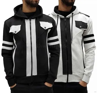 Buy D-Rock Men's Designer Zip Up Hoodie Jacket, Time Is Money New Urban Hip Hop Era • 34.99£