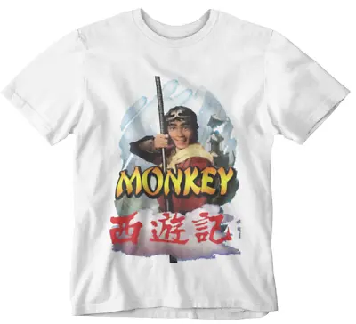 Buy Monkey T-shirt Magic TV Classic Japanese Tales 70s 80s Sandy Pig Princess Retro • 5.99£