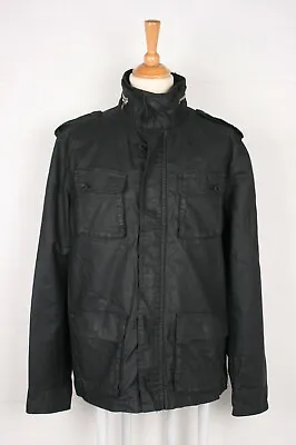 Buy H&M NWOT Black Cotton Military Field Jacket Sz M - L Chest 42  • 40£