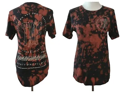 Buy Twenty One Pilots Unisex Bleach Tie Dye Graphic Lane Boy Lyrics T-Shirt Top XS • 15.37£