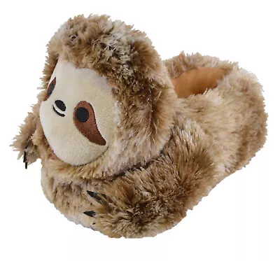 Buy Kids Fun Novelty Brown Sloth Slippers For Winter - For Children / Boys • 11.99£