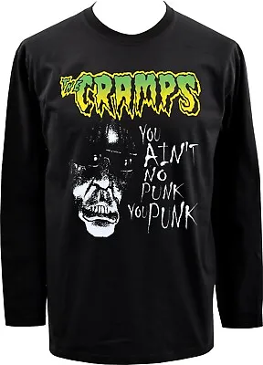 Buy The Cramps Mens Long Sleeve Top You Aint No Punk Psychobilly Garage Lux Interior • 22.95£