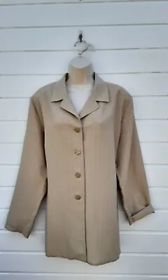 Buy Light Weight Jacket,smart,casual,60's,70s,80's,vintage Style,beige,size 20 • 4.99£