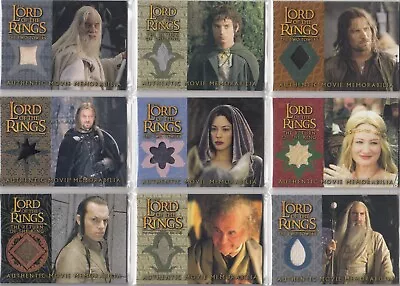 Buy Topps LotR Lord Of The Rings Costume / Memorabilia Card Selection • 24.99£