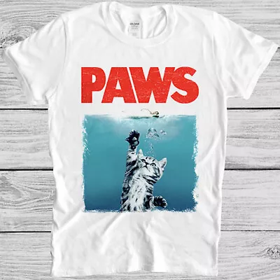 Buy Paws Jaws Cat Fun Pet Lover Best Funshirt Funny Kitten Gift Tee T Shirt M930 • 7.35£