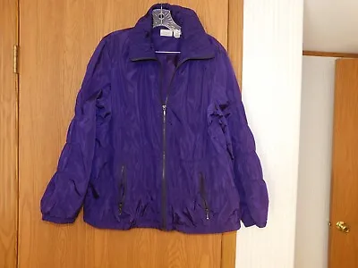 Buy Chico's Zenergy Womens  Purple Size 2 Windbreaker Jacket 26  Arm Pit To Arm Pit • 8.67£