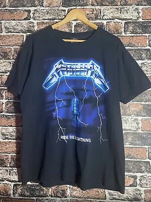 Buy Retro Vintage Y2K Rocktees Metallica Ride The Lightning Graphic T-shirt Size XL • 30.94£