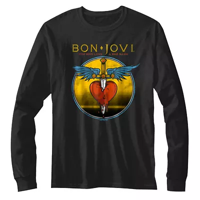 Buy Bon Jovi Mens Long Sleeve T Shirt You Give Love A Bad Name Rock Band Music Merch • 30.26£