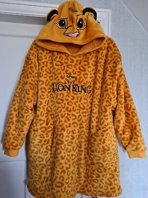 Buy Disney LION KING Simba Fleece SNUDDIE Hooded Oversized Blanket Hoodie Oodie XS-S • 25£