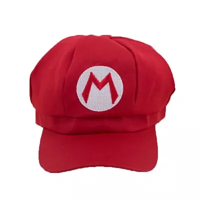 Buy Red Super Mario Bros Hat Cap Fancy Dress Game Italian Plumber Costume Party • 6.99£