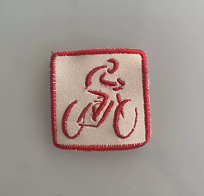 Buy Cycling Iron On Motif / Applique / Patch / Badge - Leather Look • 3.99£