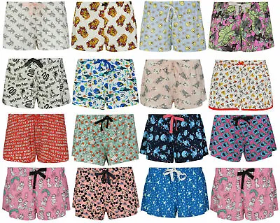 Buy Ladies Lounge Shorts Character Ex Uk Store Pyjama Sleep Pj Short Uk 4-22 New • 3.99£