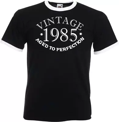 Buy 39th Birthday Gifts Presents Year 1985 Unisex Ringer Vintage T-Shirt Aged To Old • 9.99£