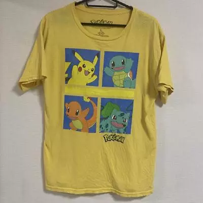 Buy Pokemon T-shirt Size L Color Yellow Pikachu Squirtle Charmander Bulbasaur • 69.98£