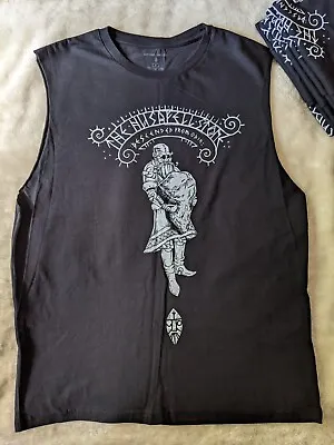 Buy Descended From Odin Black Tank Top Size S Viking Husafell Stone • 8.49£