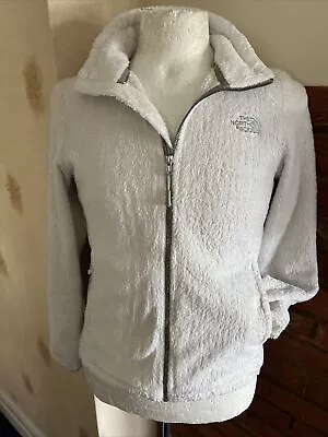 Buy North Face Zip Fleece Jacket Teddy M 12 14 Ladies White VGC • 3.79£