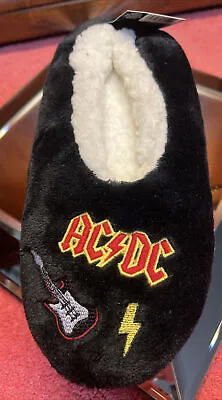 Buy AC/DC Women's Fuzzy Babba Slipper Socks W/ Grippers M/L 7.5 -9 Angus Young Scott • 9.50£