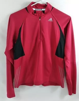 Buy Women's Adidas Red Athletic Long Sleeve Top Size Medium • 18.90£