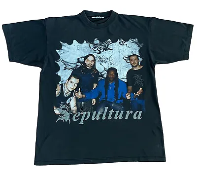 Buy Vintage Sepultura 90s Super Soft Thin T-Shirt Double Sided Print Rare Size L • 184.95£